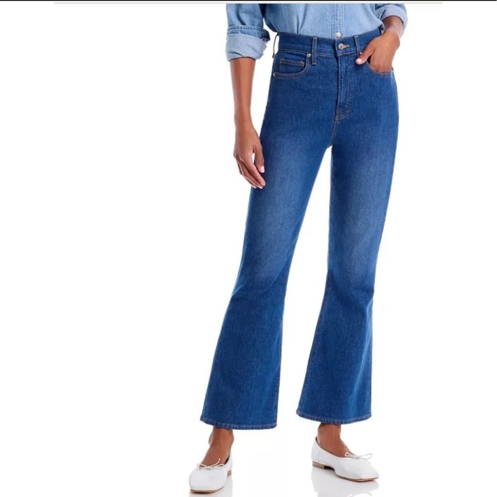 Veronica Beard Carson High Rise Ankle Flare Jeans Size 28 Denim‎ Blue